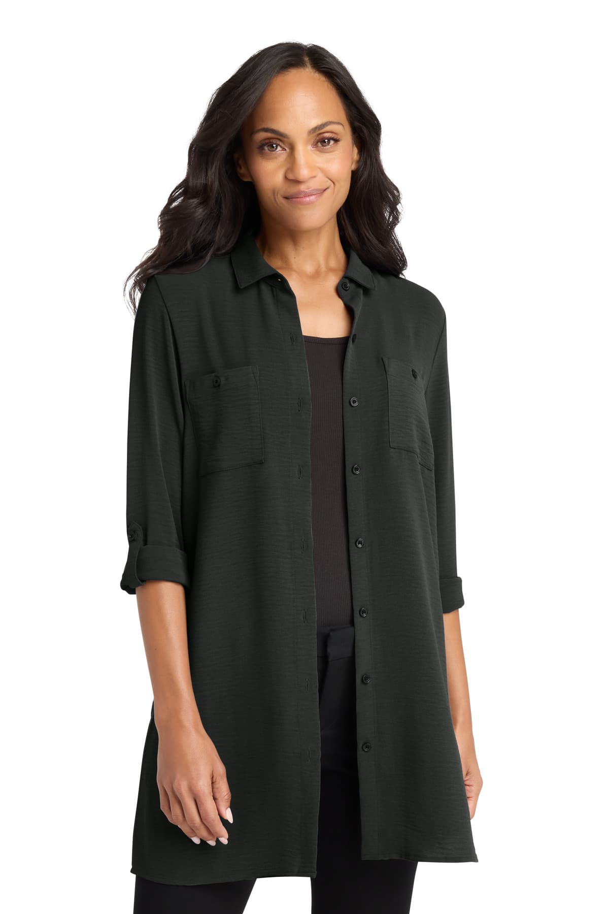 Port Authority LW715 Women's Textured Crepe Long Tunic by Port Authority