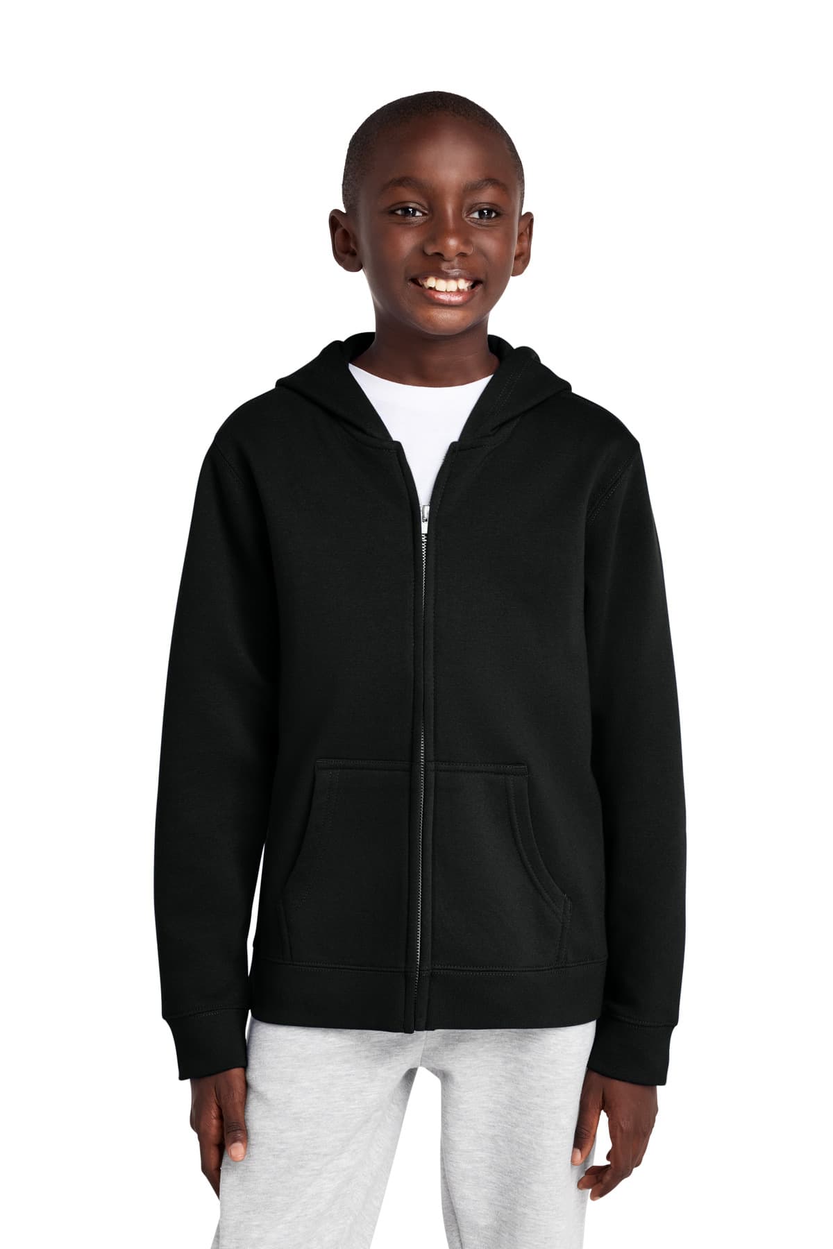 District DT6102Y Youth V.I.T. Fleece Full-Zip Hoodie by District