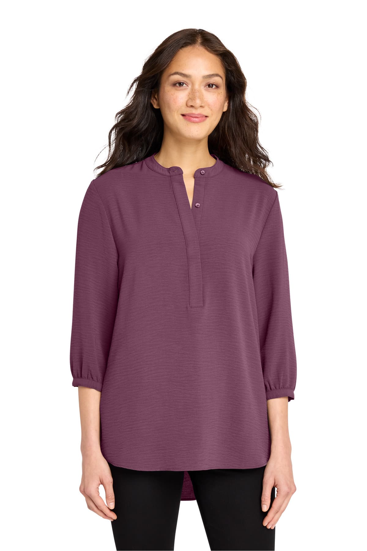 Port Authority LW713 Women's 3/4-Sleeve Textured Crepe Tunic by Port Authority