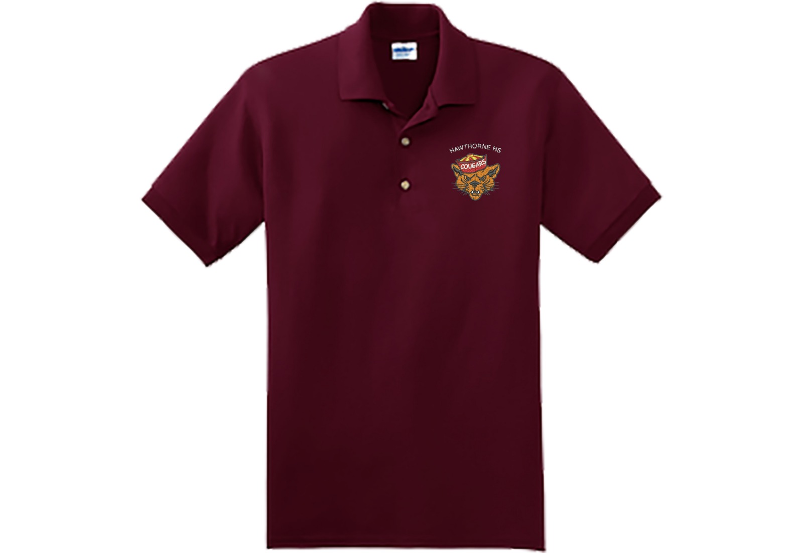 Custom embroidered school staff polo