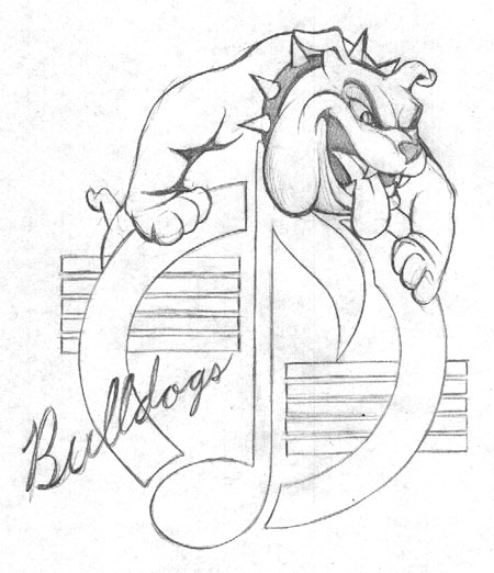 Senior spirit wear design: Bulldogs 03