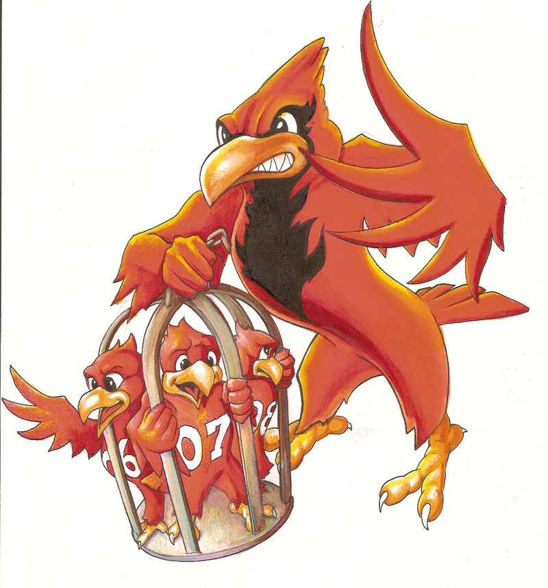 Senior spirit wear design: Cardinals In Cage