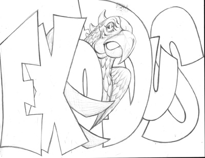 Senior spirit wear design: EXODUS PARROT