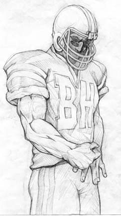 Senior spirit wear design: Football Player Sports