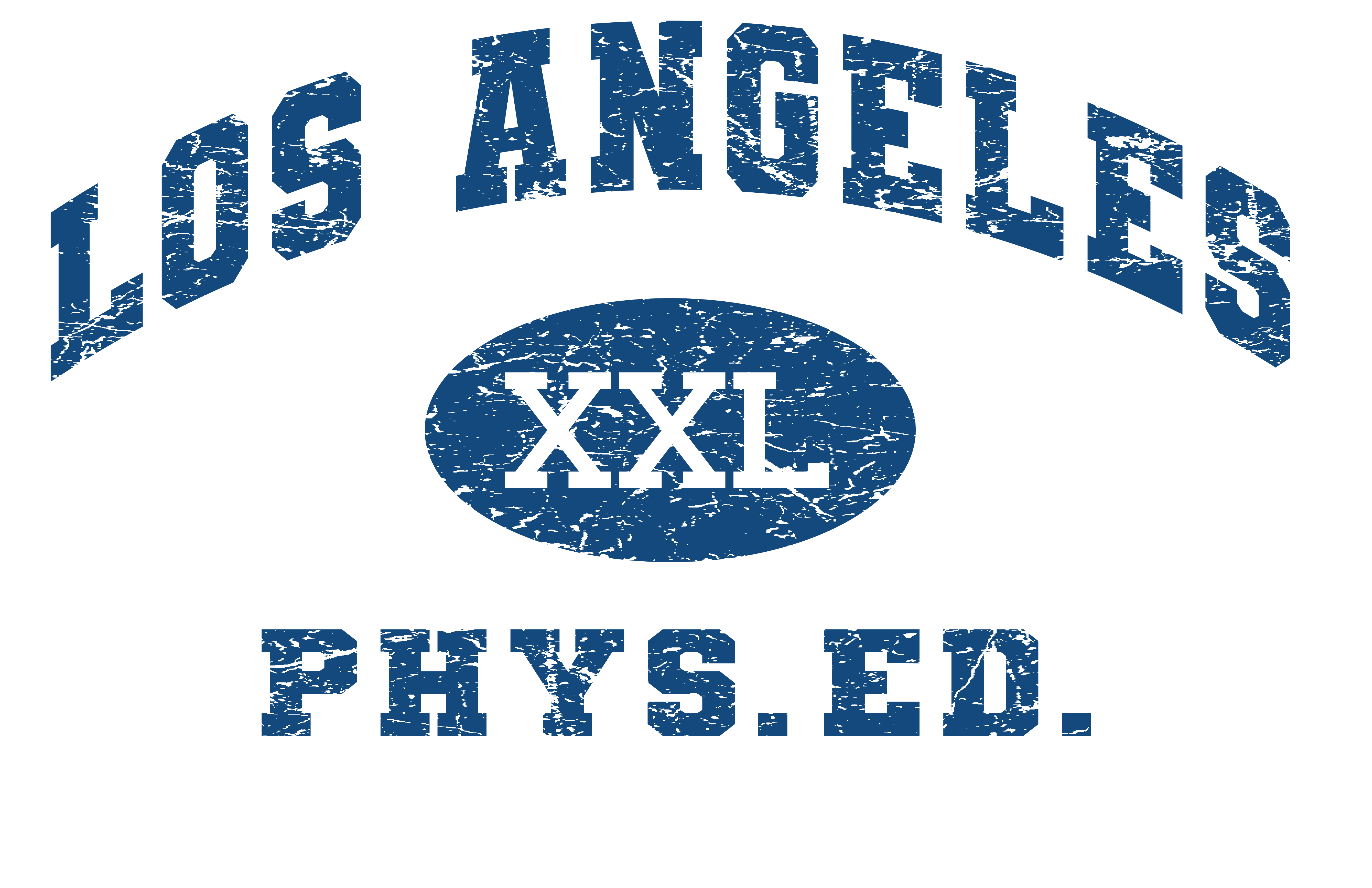 Senior spirit wear design: LOS ANGELES XXL PHYSICAL ED LOGO