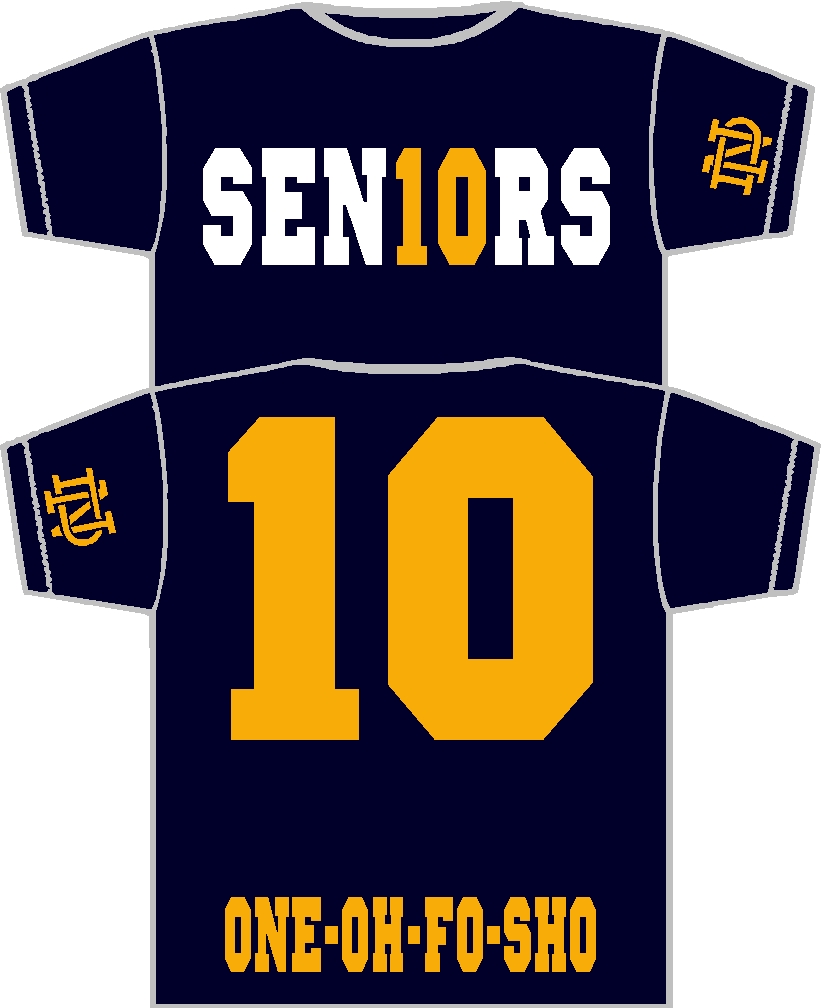 Senior spirit wear design: ND SENIORS 10 VIRTUAL TEE 2