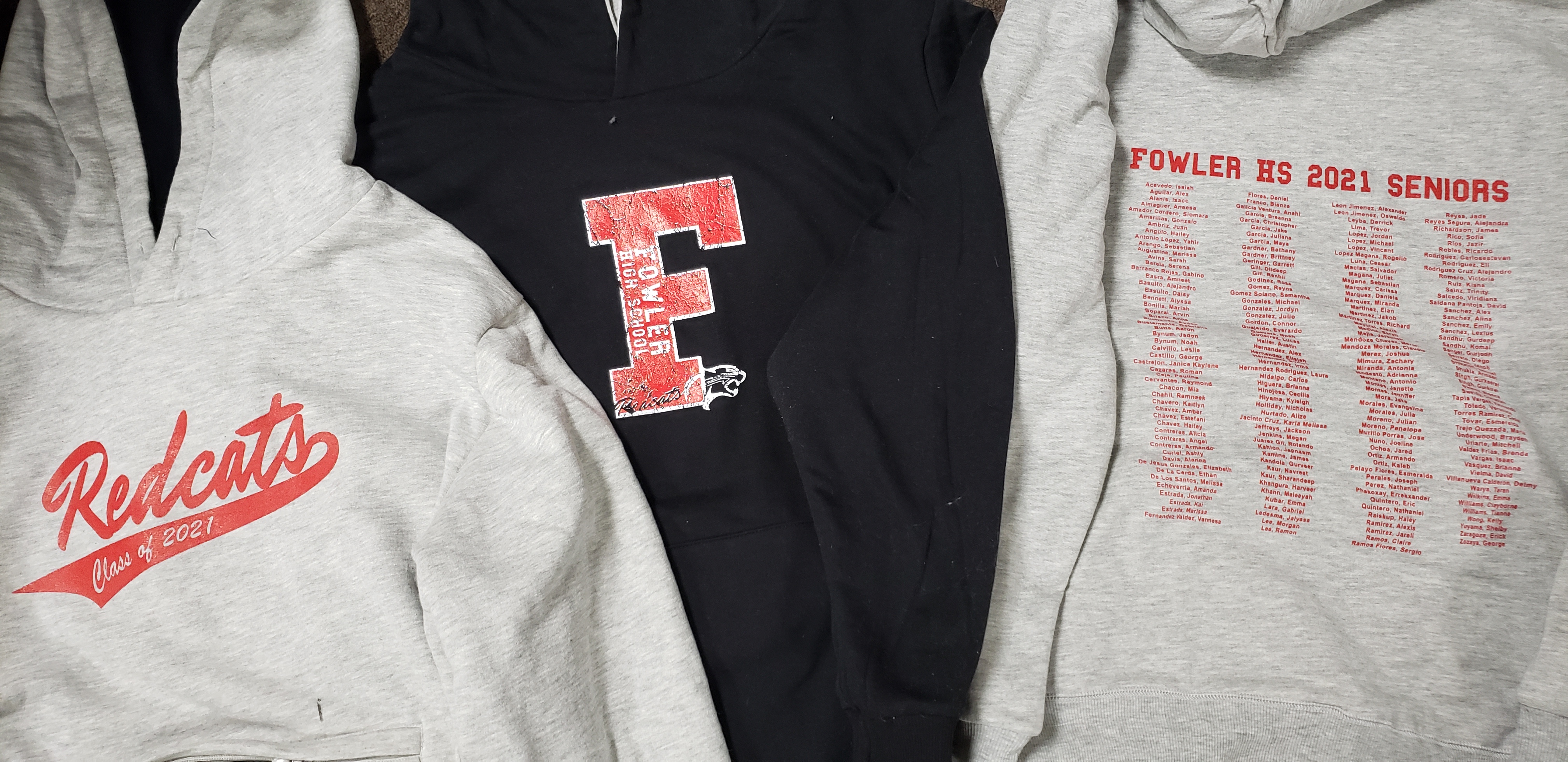 Senior spirit wear design: Seniore Rev Swt FHS CustomInkandThread.com