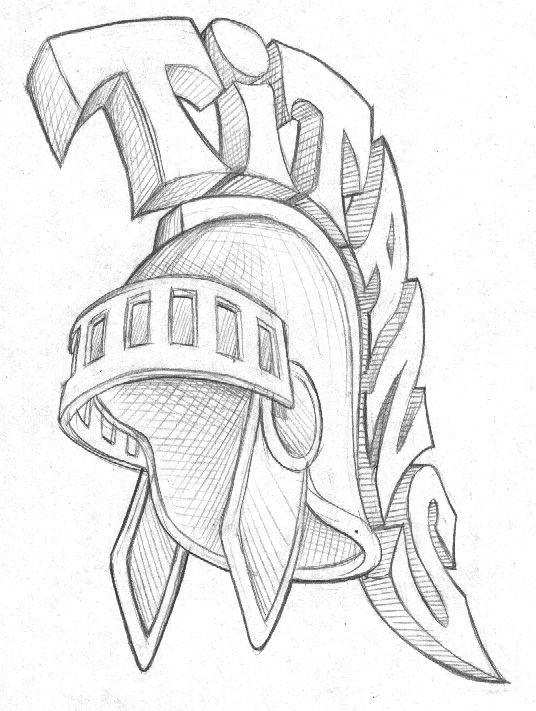 Senior spirit wear design: Titans helmet