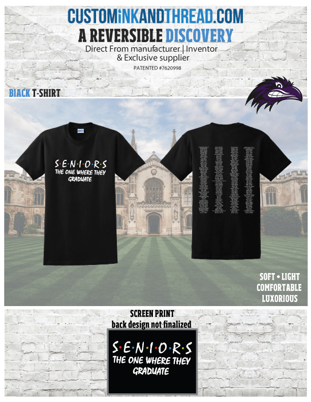 Senior spirit wear design: Vista Del Lago New,Unique Black Senior Shirts