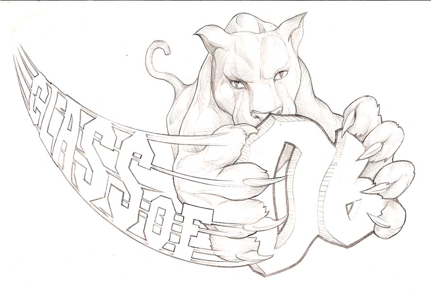 Senior spirit wear design: class of 06 cougar slashing1