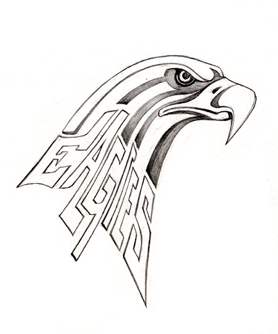 Senior spirit wear design: eaglehead