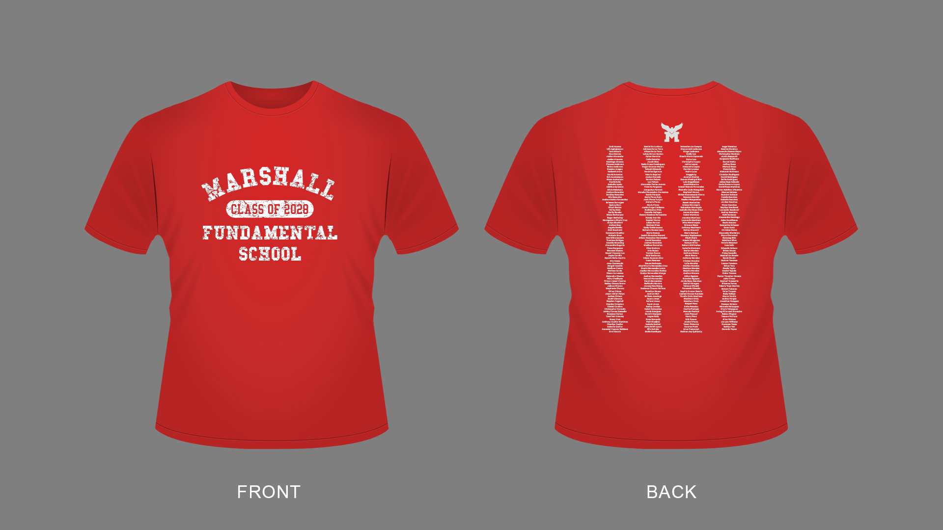 Senior spirit wear design: marshall comp red 20240526a