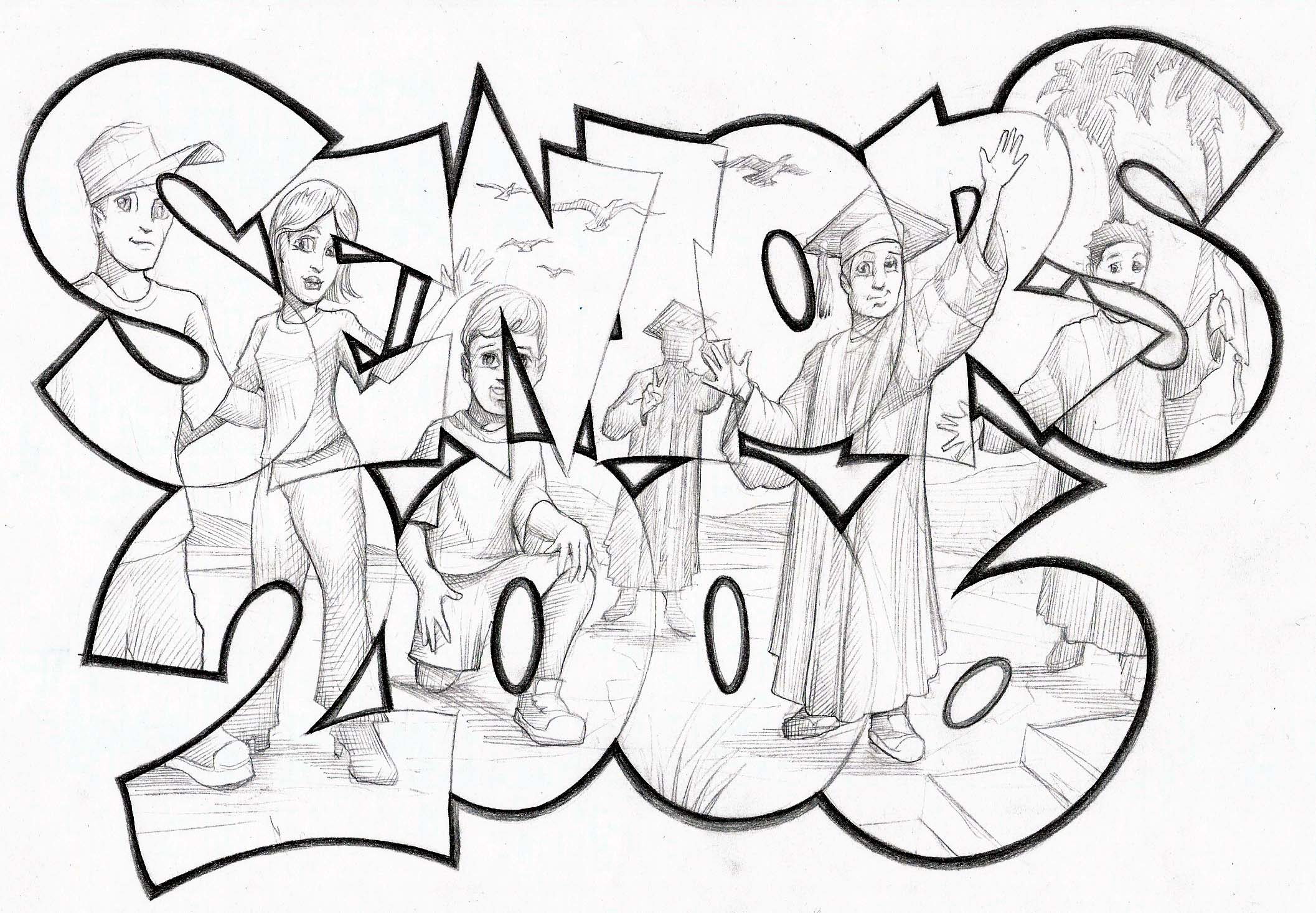 Senior spirit wear design: seniors 2006 with art inside full size