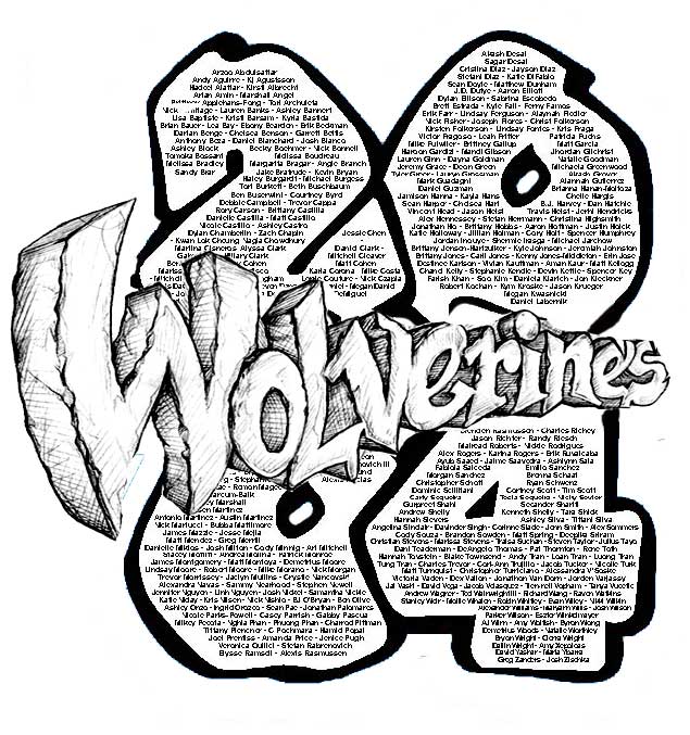 Senior spirit wear design: wolverines2004