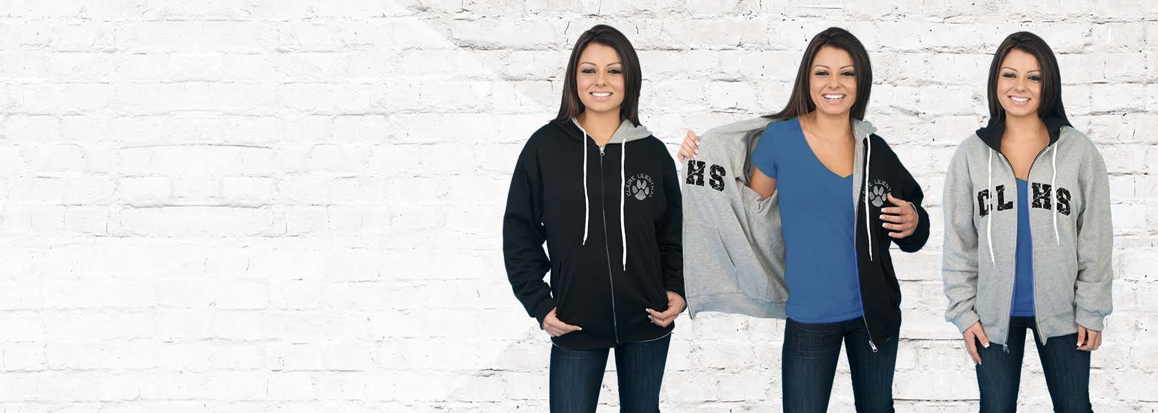 Reversible apparel web banner