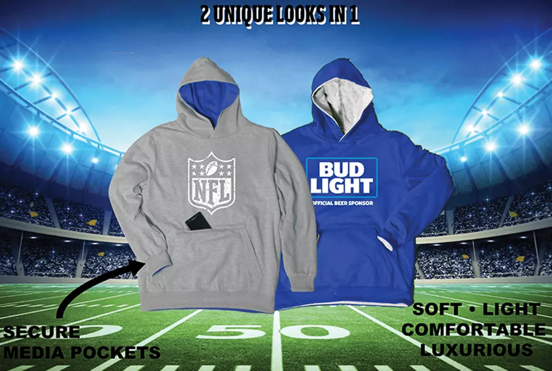 custom national football league and budlight hoodie
